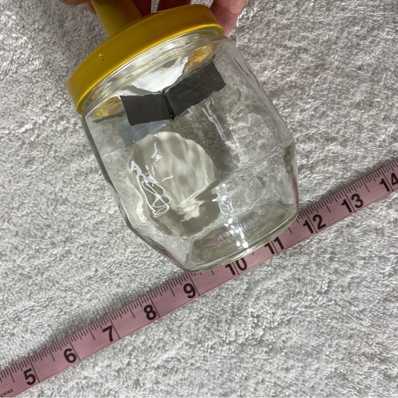 Vintage Androck Canada Glass Food Chopper W MCM Harvest Gold Lid - Picture 6 of 12